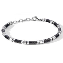 Carica l'immagine nel visualizzatore di Gallery, COMETE Uomo Acciaio UBR 1108 Bracciale a filo con PVD Nero - District