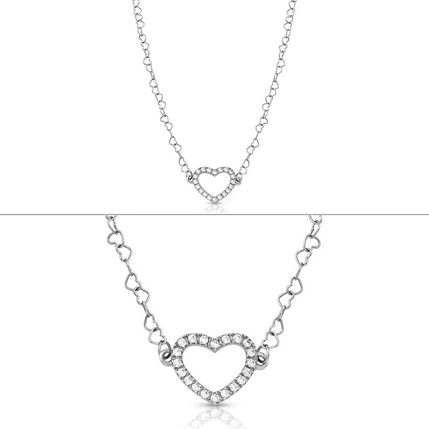 026521/001 Nomination Collana BELOVED in Argento e Acciaio con pendente Cuore