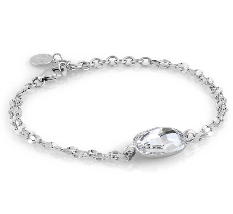 131110-010 Nomination Bracciale in Acciaio con Cristallo Swarovski Bianco Allure