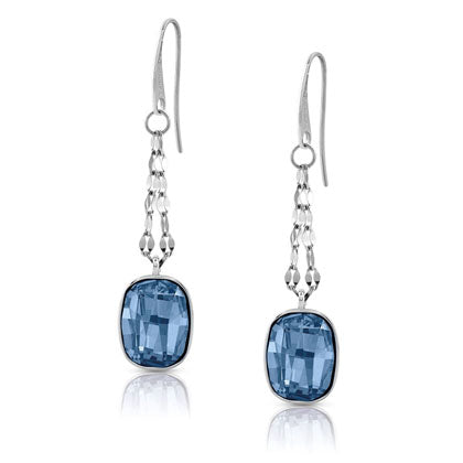 131132-028 Nomination Orecchini lunghi in Acciaio con Cristallo Swarovski Blu Allure