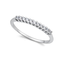 Carica l&#39;immagine nel visualizzatore di Gallery, AAZ 143 B Anello Veretta donna Ambrosia Gioielli in Oro Bianco 18kt e Zirconi Bianchi

