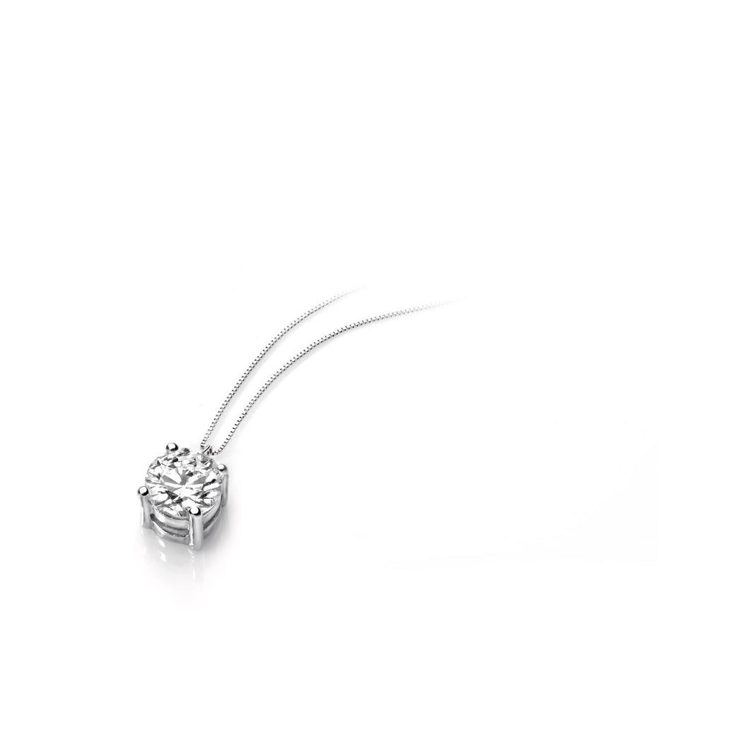 AGZ 117 Collana a Punto Luce da Donna Ambrosia Gioielli in Oro 18kt e Zircone da 5mm