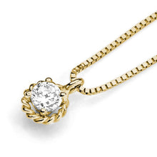 Carica l&#39;immagine nel visualizzatore di Gallery, AGZ 121 G Collana a Punto Luce da Donna Ambrosia Gioielli in Oro Giallo e Zircone da 3,5mm
