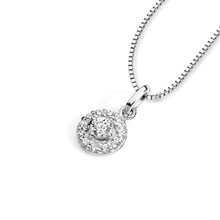 Carica l&#39;immagine nel visualizzatore di Gallery, AGZ 123 Collana da Donna Ambrosia Gioielli in Oro Bianco 18kt e contorno di Zirconi
