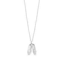 Carica l&#39;immagine nel visualizzatore di Gallery, AGZ 266 Collana da Donna Ambrosia Gioielli a forma di Scarpette in Oro Bianco 18kt e Zirconi
