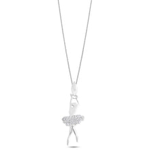 Carica l&#39;immagine nel visualizzatore di Gallery, AGZ 274 Collana da Donna Ambrosia Gioielli a forma di Ballerina in Oro 18kt e Zirconi
