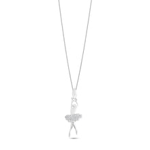 Carica l&#39;immagine nel visualizzatore di Gallery, AGZ 274 Collana da Donna Ambrosia Gioielli a forma di Ballerina in Oro 18kt e Zirconi
