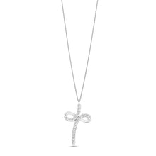 Carica l&#39;immagine nel visualizzatore di Gallery, AGZ 280 Collana da Donna Ambrosia Gioielli con Croce con Infinito in Oro 18kt e Zirconi
