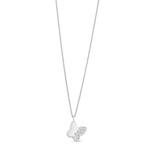 Carica l&#39;immagine nel visualizzatore di Gallery, AGZ 286 Collana da Donna Ambrosia Gioielli a forma di Farfalla in Oro Bianco 18kt e Zirconi
