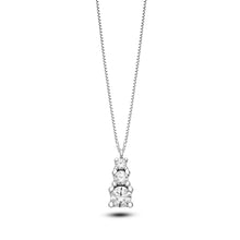 Carica l&#39;immagine nel visualizzatore di Gallery, AGZ 330 Collana a Trilogy da Donna Ambrosia Gioielli in Oro Bianco 18kt e Zirconi Bianchi

