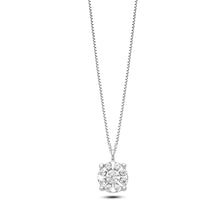Carica l&#39;immagine nel visualizzatore di Gallery, AGZ 334 Collana da Donna Ambrosia Gioielli in Oro Bianco 18kt e Micro Pavè di Zirconi
