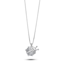 Carica l&#39;immagine nel visualizzatore di Gallery, AGZ 386 Collana da Donna Ambrosia Gioielli a forma di Coccinella in Oro Bianco 18kt e Zirconi Bianchi
