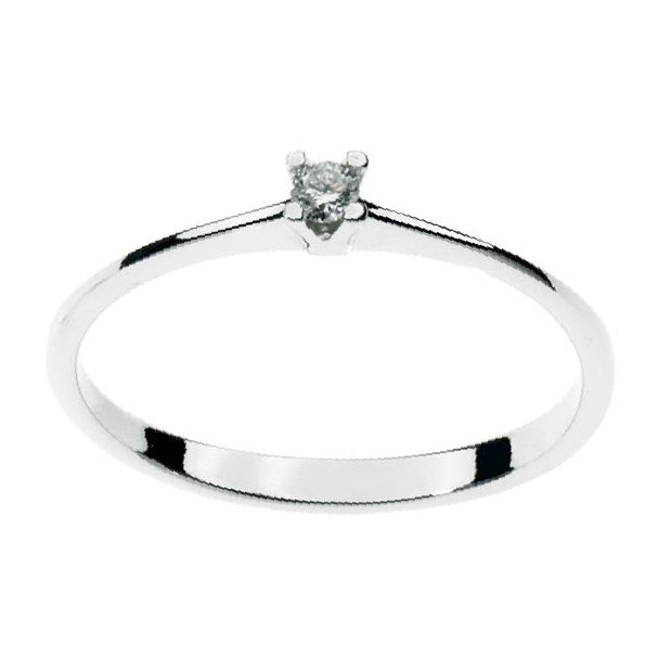 ANB 1675 Anello Solitario in Oro 18kt e Diamante P.Ct. 5 di COMETE Gioielli
