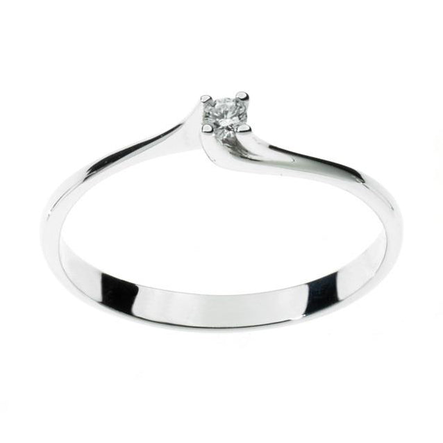 ANB 1678 Anello Solitario in Oro 18kt e Diamante P.Ct. 5 di COMETE Gioielli