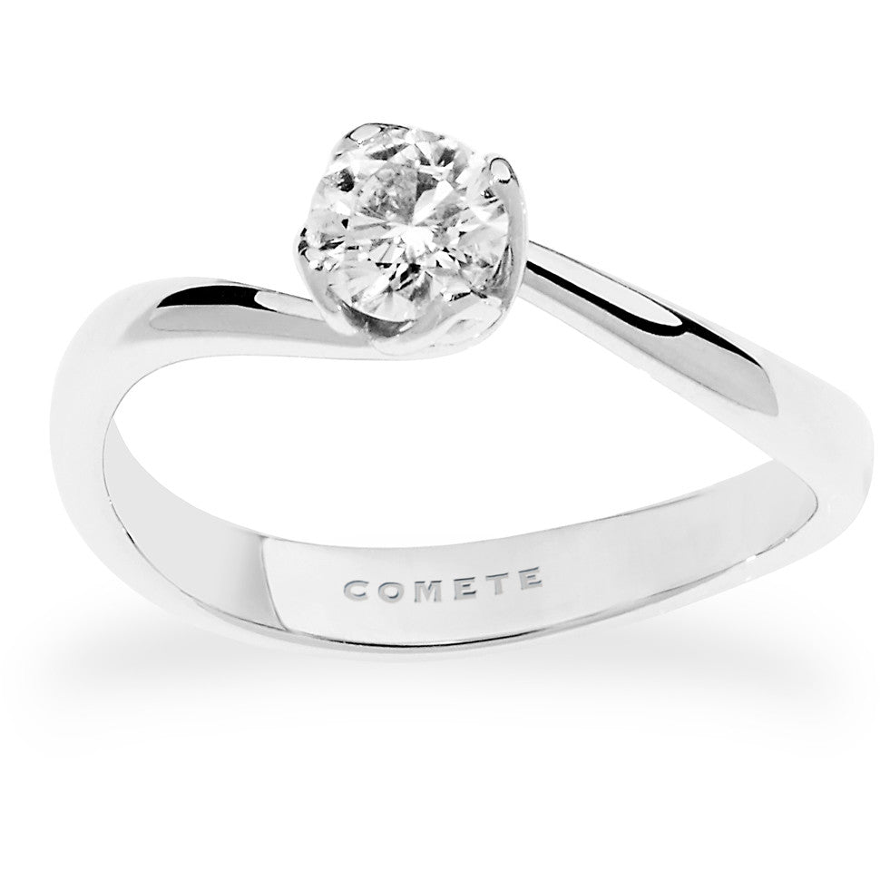 ANB 2201 Anello Solitario di COMETE Gioielli in Oro e Diamante P.Ct. 35 - Petali