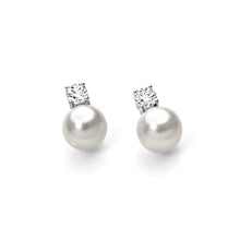 Carica l&#39;immagine nel visualizzatore di Gallery, AOP 075 Orecchini Donna Ambrosia Gioielli in Oro Bianco 18kt Perle e Zirconi
