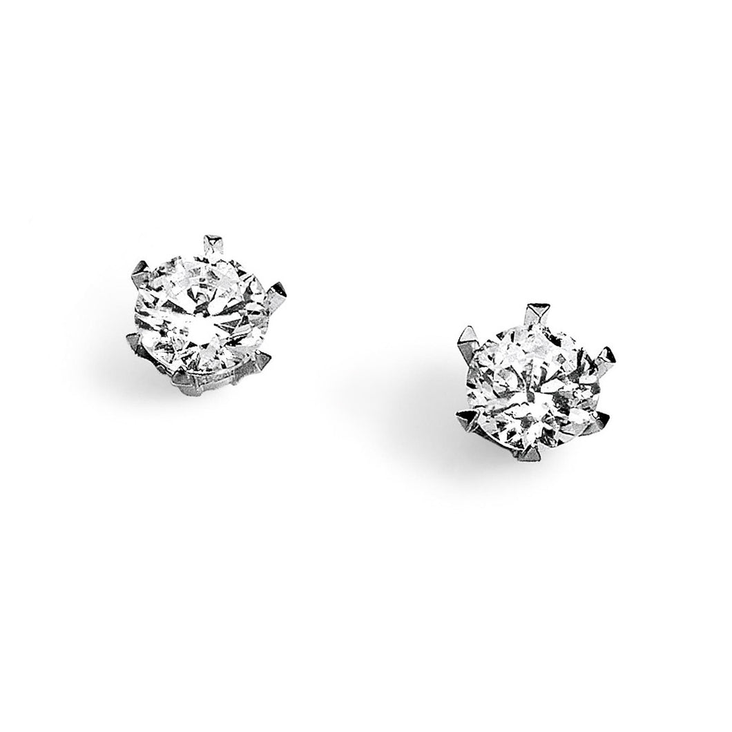 AOZ 001 Orecchini a punto luce Donna Ambrosia Gioielli in Oro 18kt e Zirconi da 3,2mm