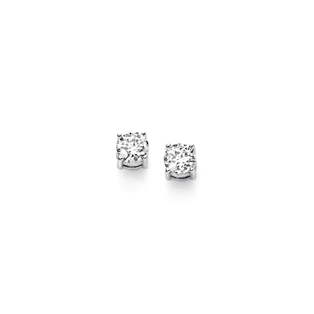 AOZ 160 Orecchini a punto luce Donna Ambrosia Gioielli in Oro 18kt e Zirconi da 3,5mm