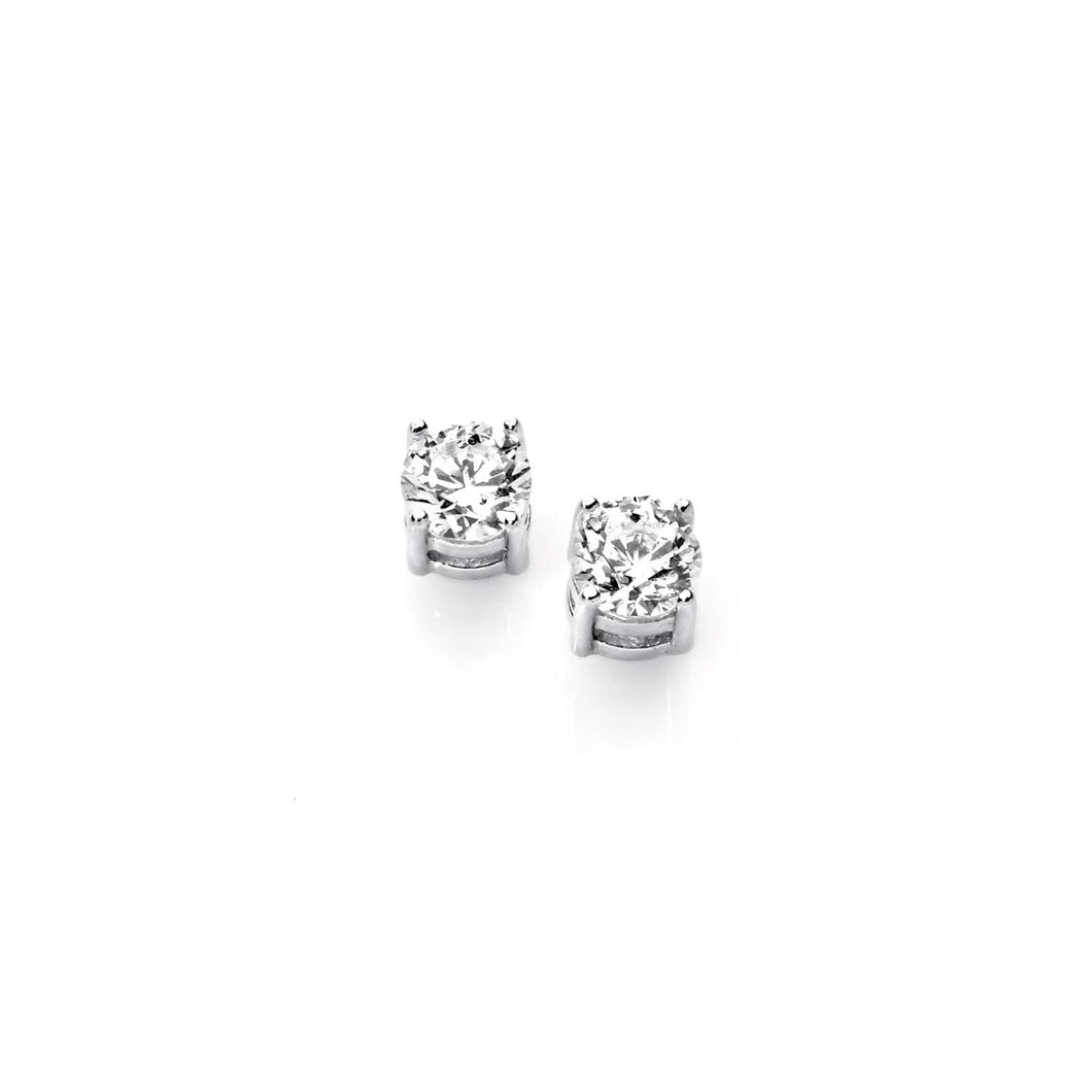 AOZ 161 Orecchini a punto luce Donna Ambrosia Gioielli in Oro 18kt e Zirconi da 4mm