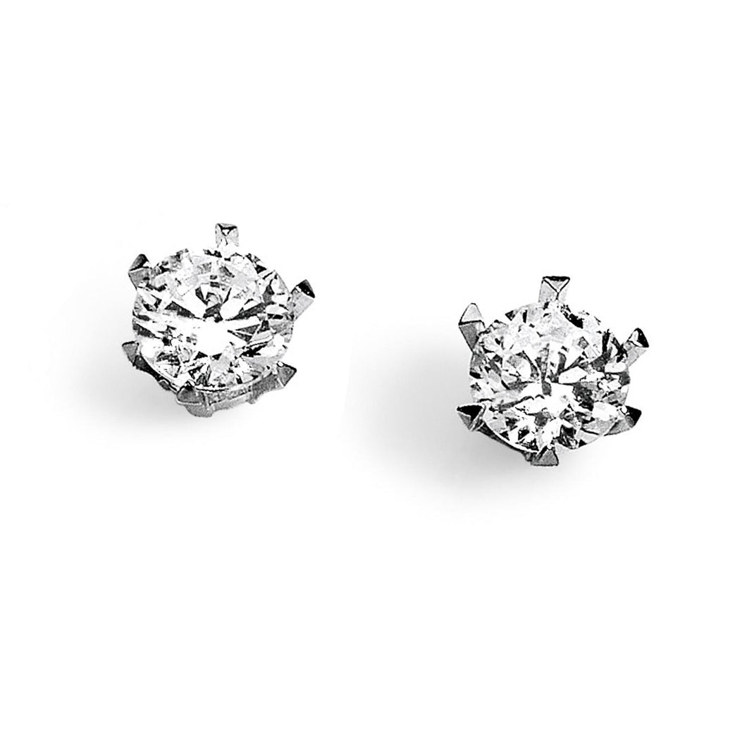 AOZ 165 Orecchini a punto luce Donna Ambrosia Gioielli in Oro 18kt e Zirconi da 4mm