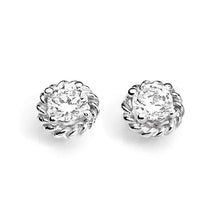 Carica l&#39;immagine nel visualizzatore di Gallery, AOZ 166 Orecchini a punto luce Donna Ambrosia Gioielli in Oro 18kt e Zirconi da 3,5mm
