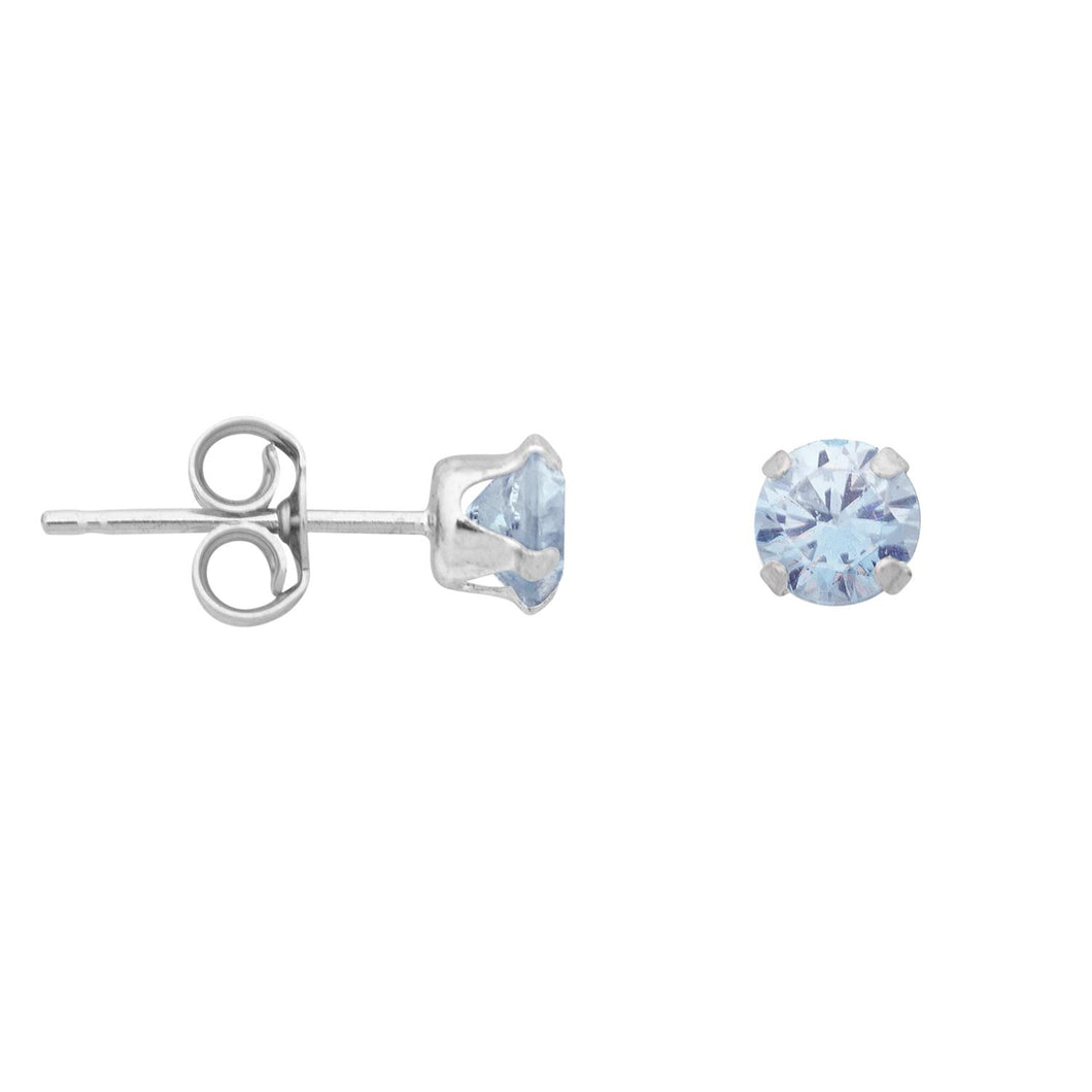 AOZ 405 Orecchini  a punto luce Donna Ambrosia Gioielli in Oro 18kt e Zirconi Azzurri