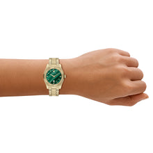 Carica l'immagine nel visualizzatore di Gallery, EMPORIO ARMANI AR11761 Orologio Donna in Acciaio placcato Oro con Quadrante in Malachite - Federica

