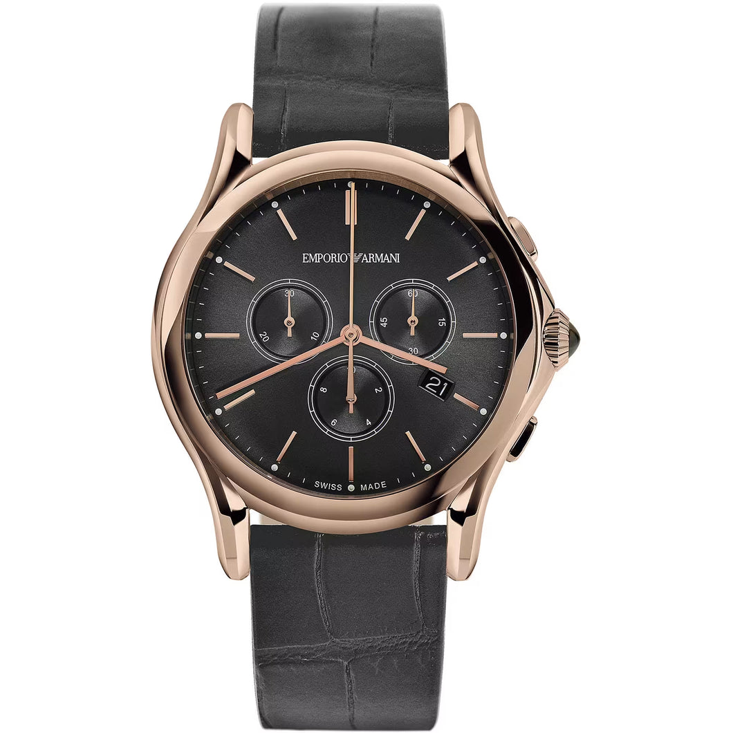 EMPORIO ARMANI Swiss Made ARS4003 - Orologio cronografo Uomo Pelle