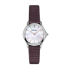 Carica l&#39;immagine nel visualizzatore di Gallery, EMPORIO ARMANI Swiss Made ARS7015 - Orologio Donna in Madreperla e Pelle Viola
