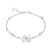 Carica l&#39;immagine nel visualizzatore di Gallery, BRA 151 Bracciale in Argento Perle Zirconi e Cristalli color pietra di Luna di COMETE Gioielli

