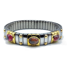 Carica l'immagine nel visualizzatore di Gallery, BXP/305 Nomination Bracciale Estensibile Donna in Acciaio e Oro 18KT con Pietre Dure
