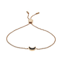 Carica l&#39;immagine nel visualizzatore di Gallery, EG3369221 EMPORIO ARMANI Gioielli - Bracciale donna in Argento Placcato Oro rosa e pietre nere
