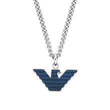 Carica l&#39;immagine nel visualizzatore di Gallery, EGS2909040 EMPORIO ARMANI Gioielli - Collana da uomo con Aquila in Acciaio Blu
