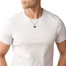 Carica l&#39;immagine nel visualizzatore di Gallery, EGS2909040 EMPORIO ARMANI Gioielli - Collana da uomo con Aquila in Acciaio Blu
