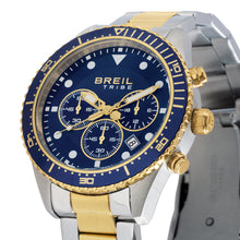 Carica l'immagine nel visualizzatore di Gallery, BREIL Tribe SAIL Cronografo uomo in acciaio quadrante blu e IP Oro EW0744
