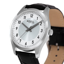 Carica l'immagine nel visualizzatore di Gallery, BREIL Tribe REFINE Orologio uomo in Pelle nera e quadrante argento EW0792
