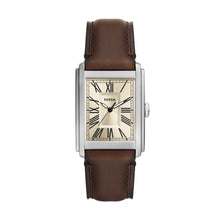 Carica l&#39;immagine nel visualizzatore di Gallery, FOSSIL FS6012 Orologio Uomo Rettangolare in Pelle Marrone - Carraway
