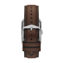 Carica l&#39;immagine nel visualizzatore di Gallery, FOSSIL FS6012 Orologio Uomo Rettangolare in Pelle Marrone - Carraway
