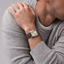 Carica l&#39;immagine nel visualizzatore di Gallery, FOSSIL FS6012 Orologio Uomo Rettangolare in Pelle Marrone - Carraway

