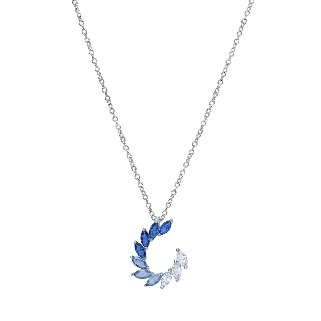 GLA 260 Collana in Argento e Zirconi Degradè Azzurri di COMETE Gioielli