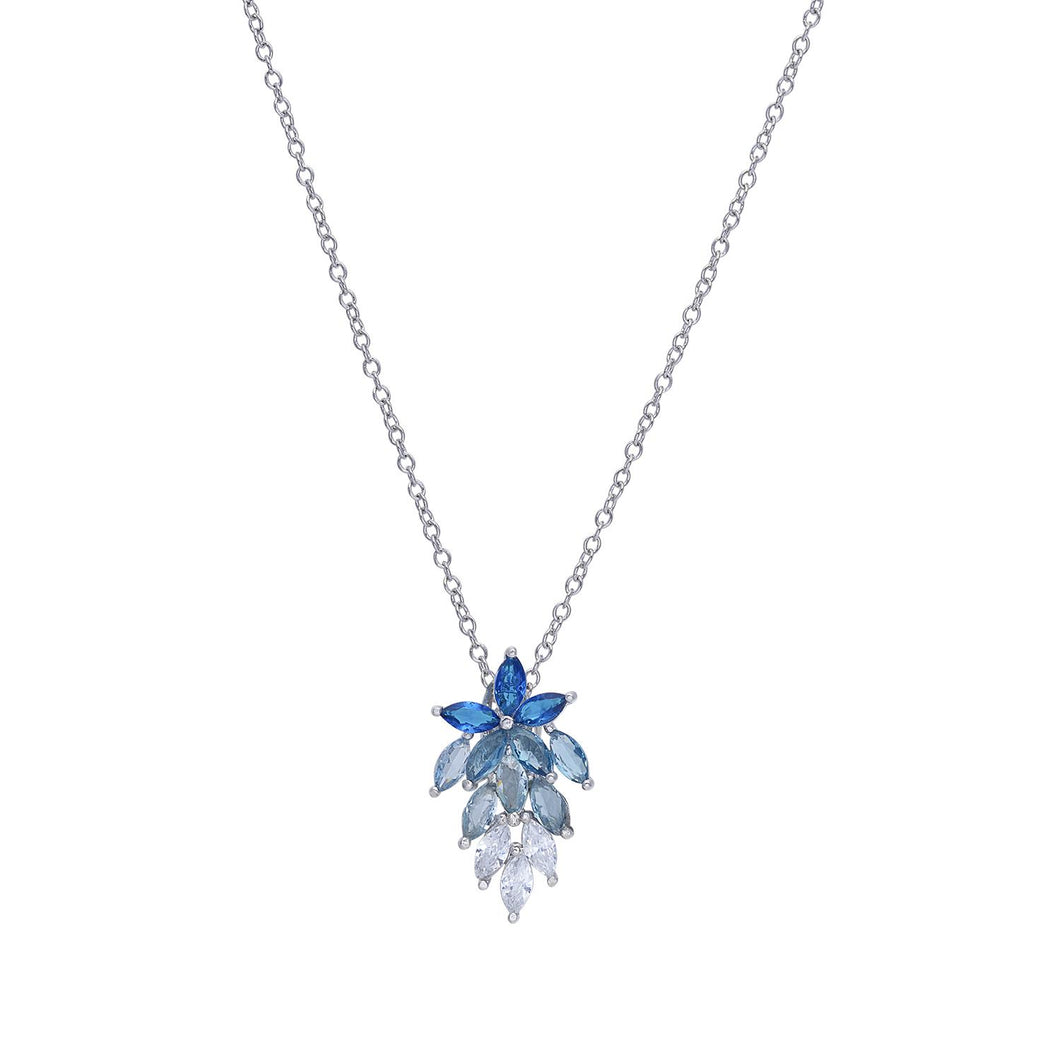 GLA 263 Collana in Argento e Zirconi degradè Azzurri di COMETE Gioielli