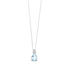 Carica l&#39;immagine nel visualizzatore di Gallery, GLQ 279 Collana in Oro 18kt con Acquamarina a Goccia e Diamante di COMETE Gioielli
