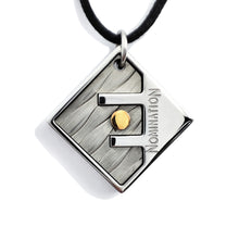 Carica l&#39;immagine nel visualizzatore di Gallery, GPAA/020 Nomination Pendente Groove Quadrato uomo in Acciaio e oro 18Kt
