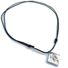 Carica l&#39;immagine nel visualizzatore di Gallery, GPAA/020 Nomination Pendente Groove Quadrato uomo in Acciaio e oro 18Kt
