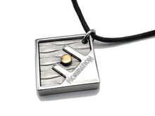 Carica l&#39;immagine nel visualizzatore di Gallery, GPAA/020 Nomination Pendente Groove Quadrato uomo in Acciaio e oro 18Kt
