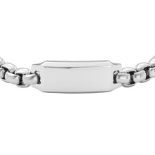 Carica l&#39;immagine nel visualizzatore di Gallery, Fossil JF04400040 Bracciale Uomo in Acciaio a Catena con piastrine - DREW
