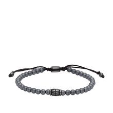 Carica l&#39;immagine nel visualizzatore di Gallery, Fossil JF04416793 Bracciale Uomo con Perline di Ematite e Acciaio - JEWELRY BEADS
