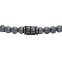 Carica l&#39;immagine nel visualizzatore di Gallery, Fossil JF04416793 Bracciale Uomo con Perline di Ematite e Acciaio - JEWELRY BEADS
