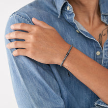 Carica l&#39;immagine nel visualizzatore di Gallery, Fossil JF04416793 Bracciale Uomo con Perline di Ematite e Acciaio - JEWELRY BEADS
