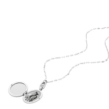 Carica l&#39;immagine nel visualizzatore di Gallery, Fossil JF04427040 Collana Donna con pendente Ovale con Scrigno in Acciaio con Cristalli
